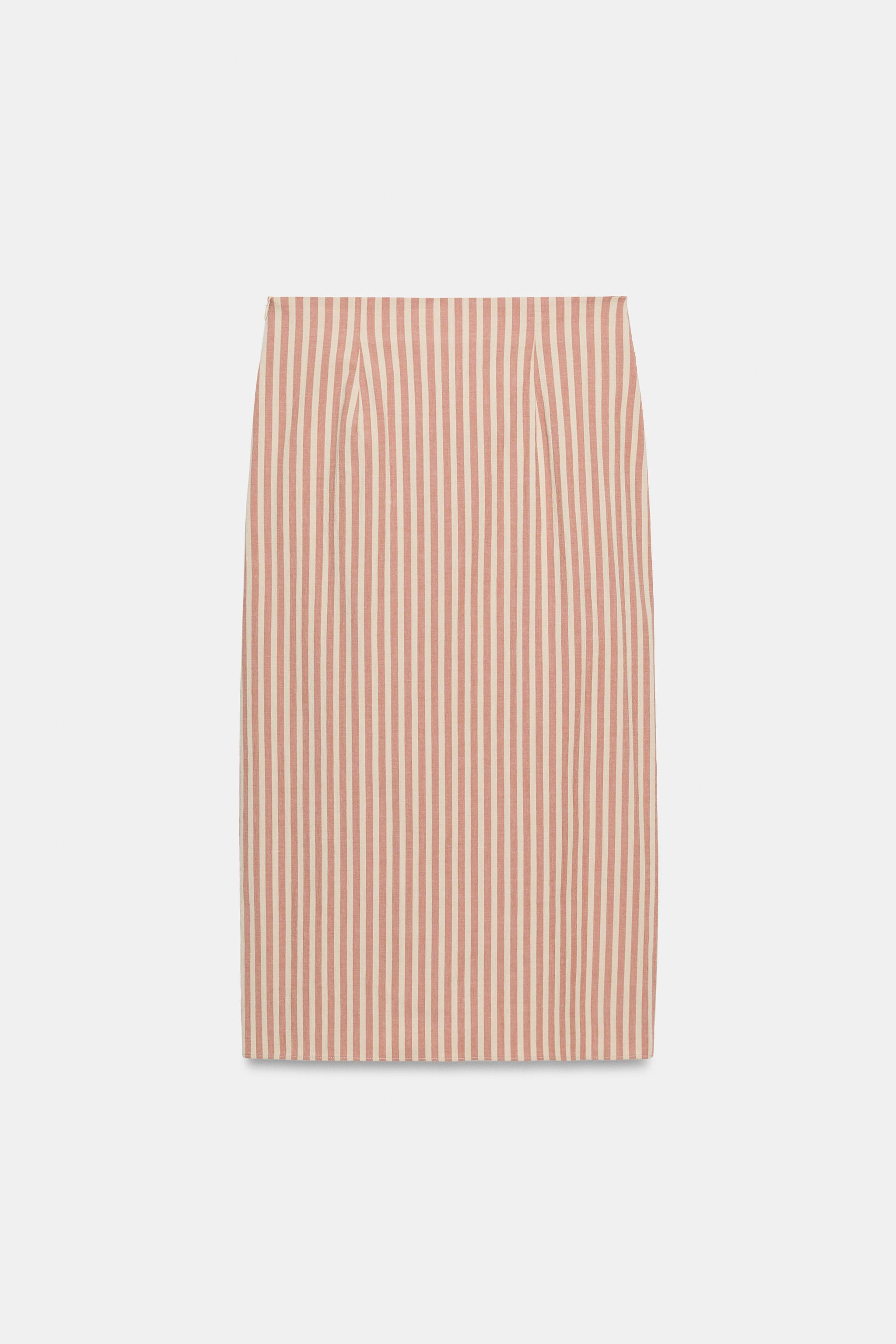 ZW COLLECTION DRAPED STRIPED SKIRT
